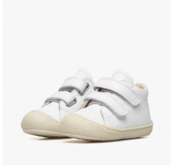 Naturino Other - Naturino Cocoon VL White Leather Baby Shoes Size 2 US